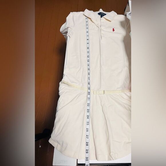 Ralph Lauren Youth Girl Polo Shirt Dress Long Sleeve Logo Pony L 14 16 - Picture 8 of 8